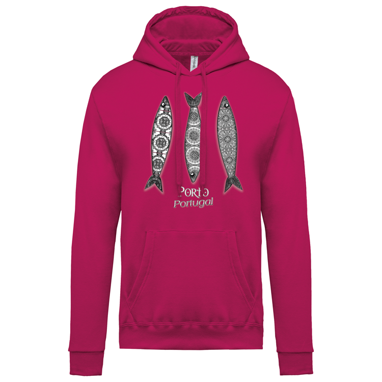 Sweatshirt Kariban com Capuz 3 Sardinhas Porto