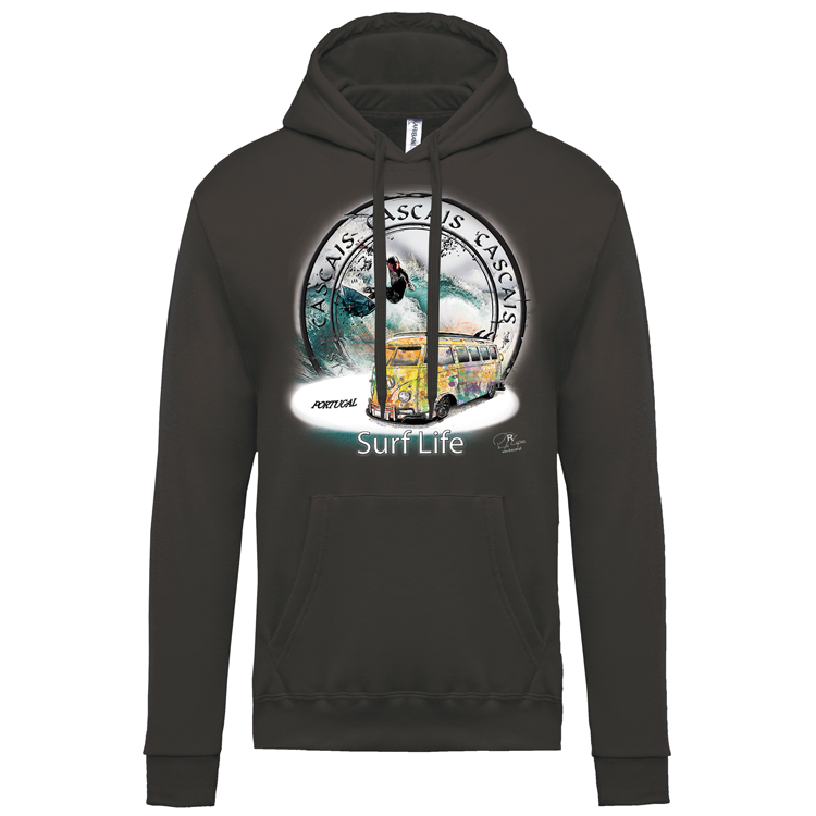 Sweatshirt Kariban com Capuz Surf Life Cascais