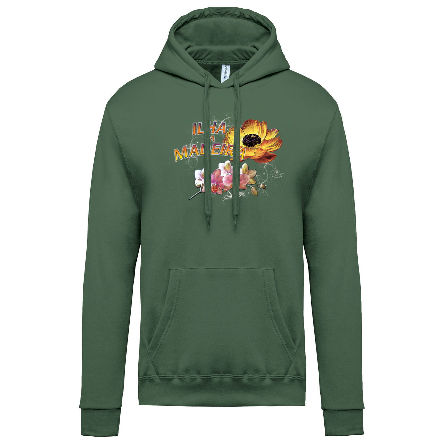 Sweatshirt Kariban com Capuz Madeira Flowers