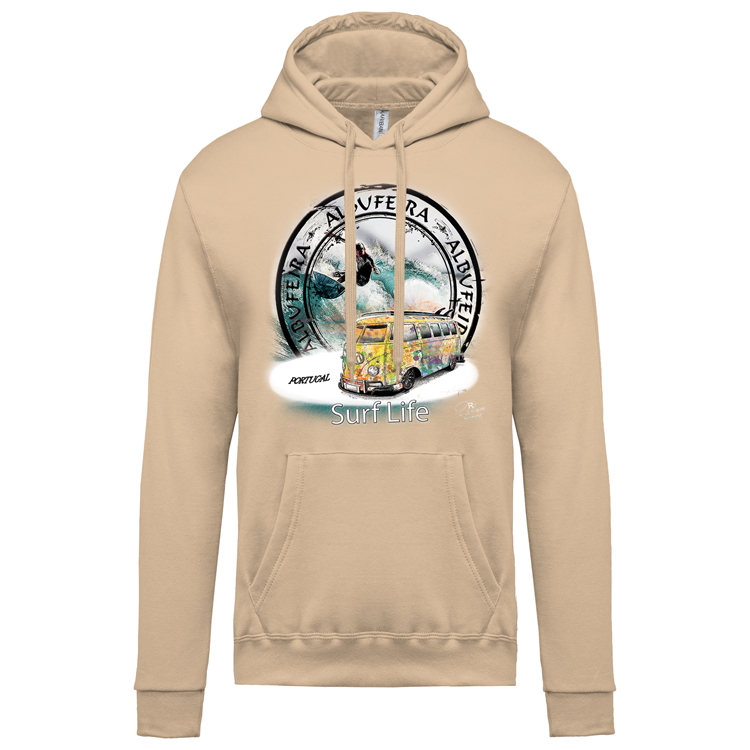 Sweatshirt Kariban com Capuz Surf Life Albufeira