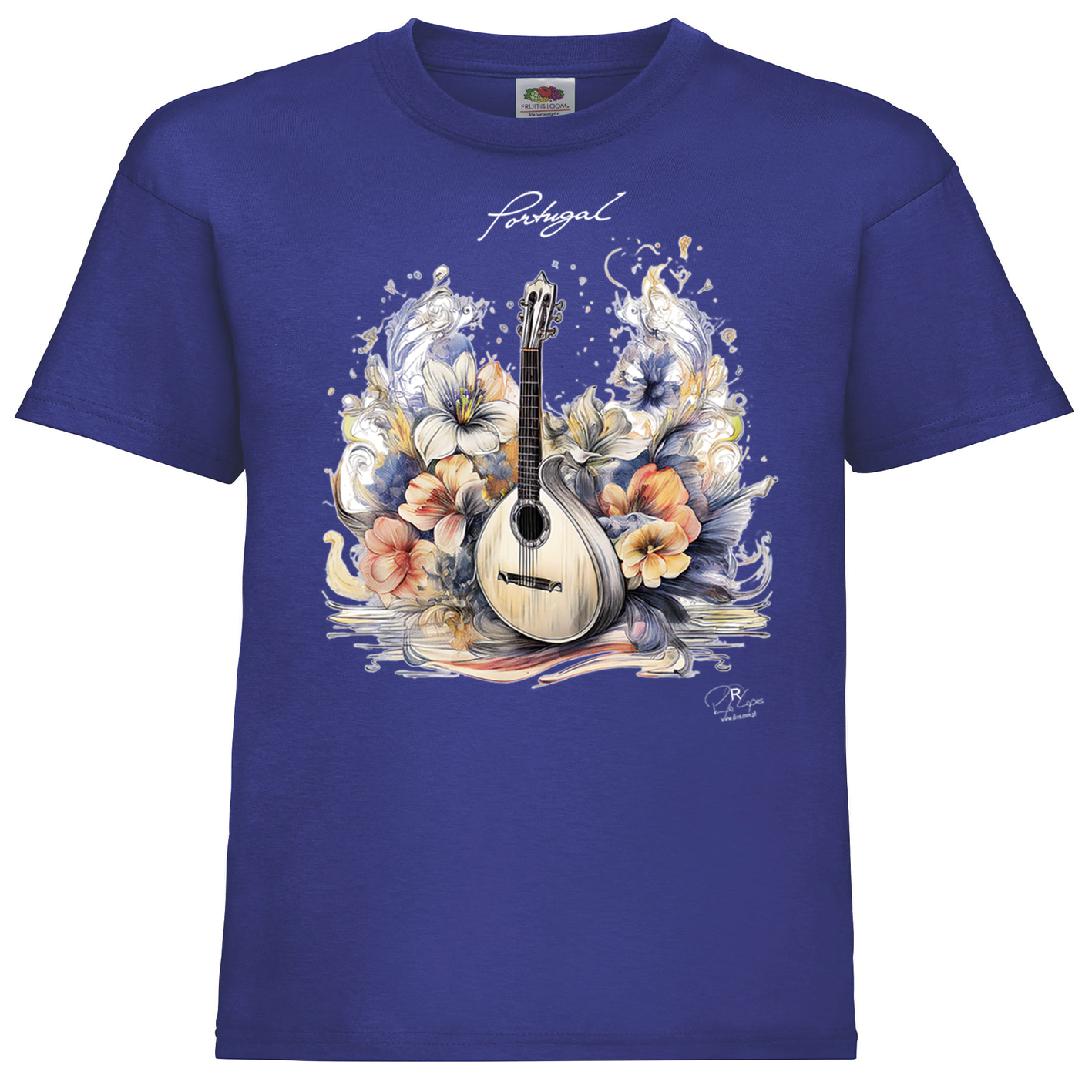 T-shirt Fruit of the Loom Kids Guitarra Portuguesa