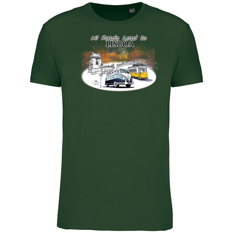 T-Shirt Algodão Biológico All Roads Lead to Lisboa