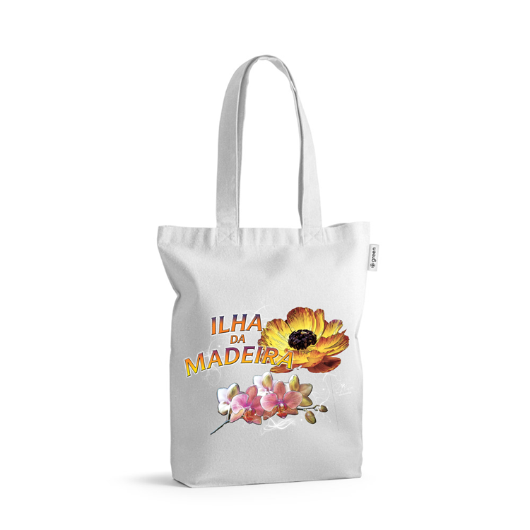 Sacos de Algodão Ecológico 220g Madeira Flowers