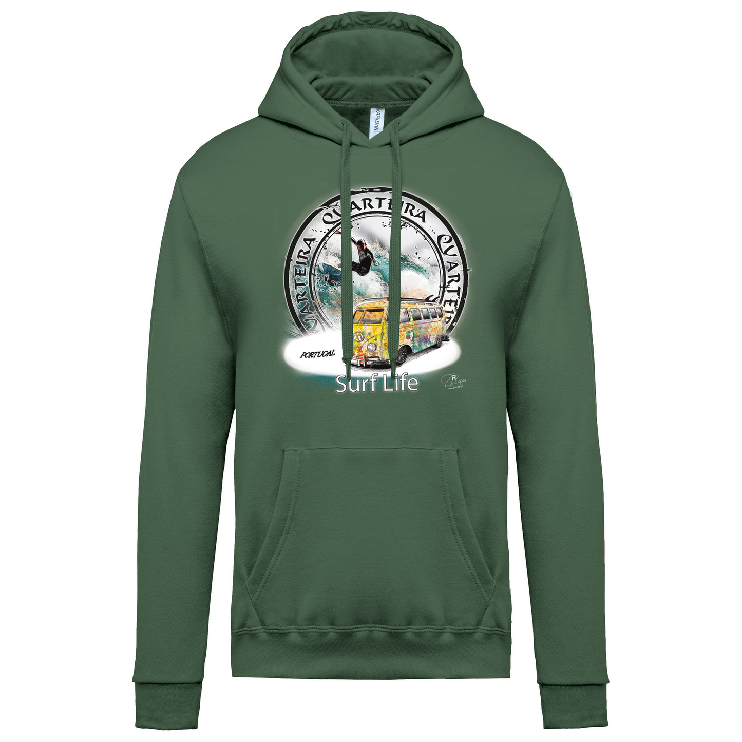 Sweatshirt Kariban com Capuz Surf Life Quarteira