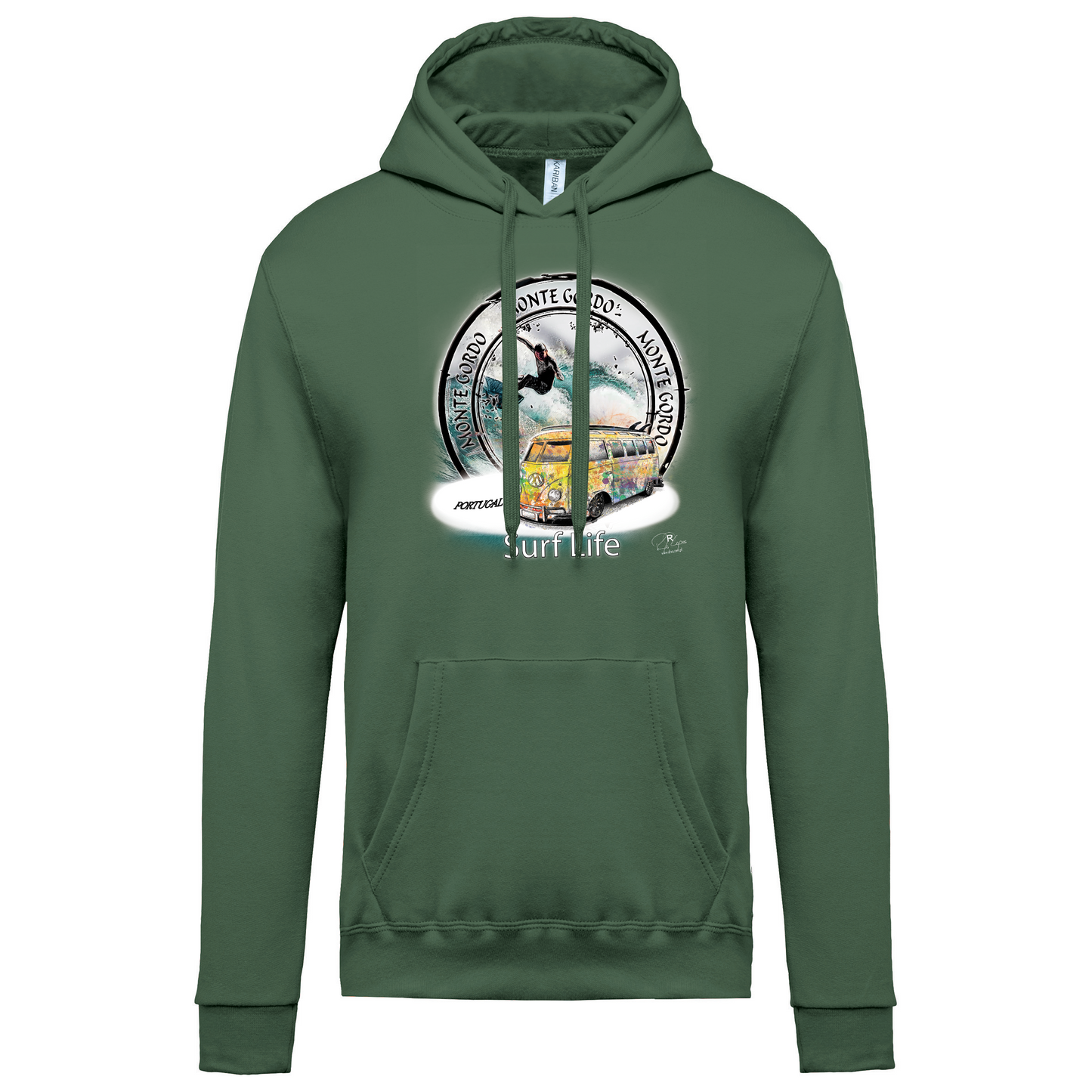 Sweatshirt Kariban com Capuz Surf Life Monte Gordo