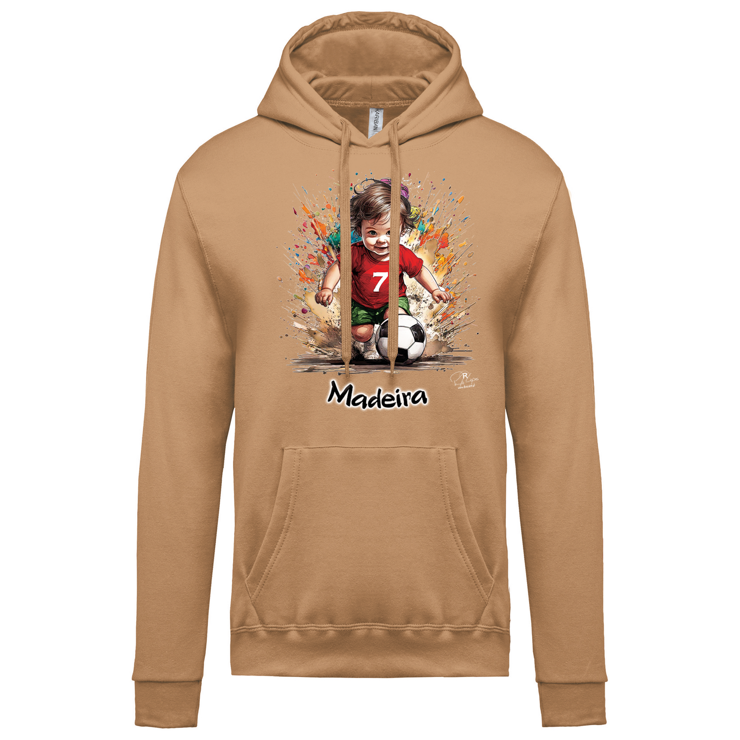 Sweatshirt Kariban com Capuz 7 Madeira