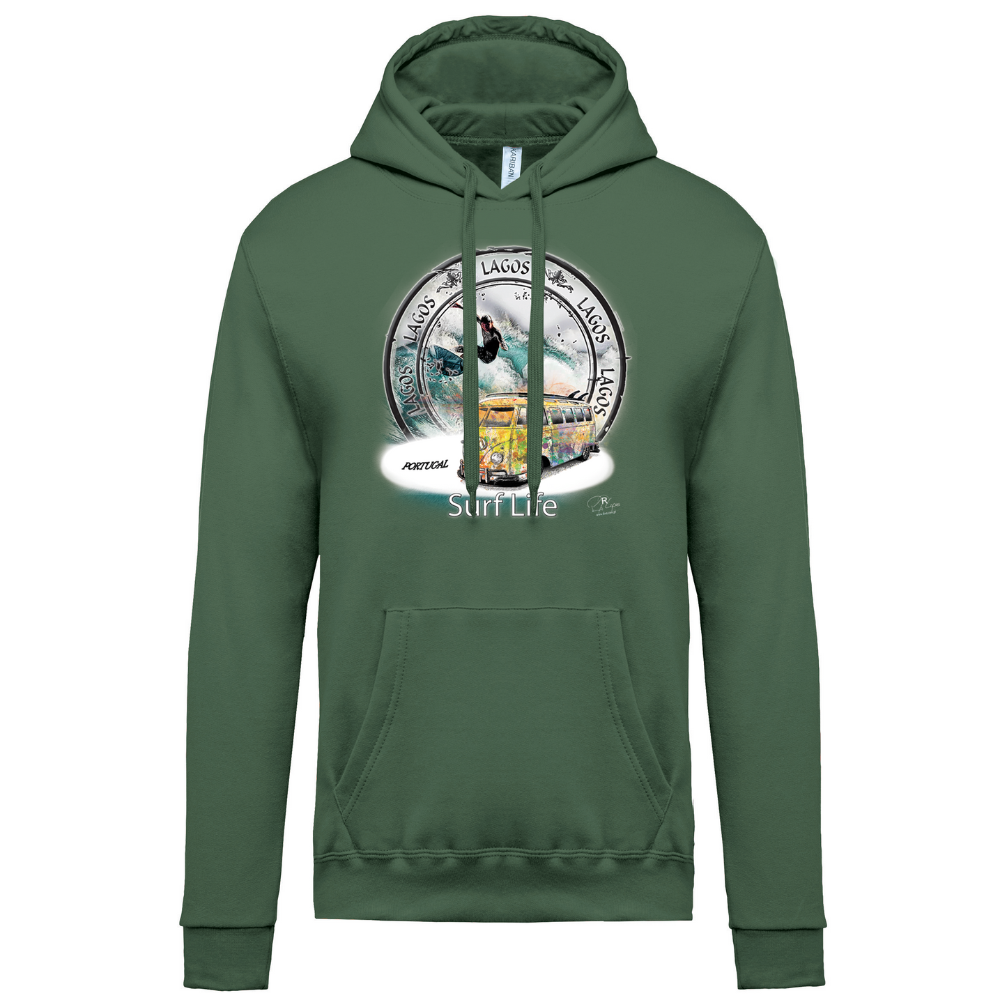 Sweatshirt Kariban com Capuz Surf Life Lagos