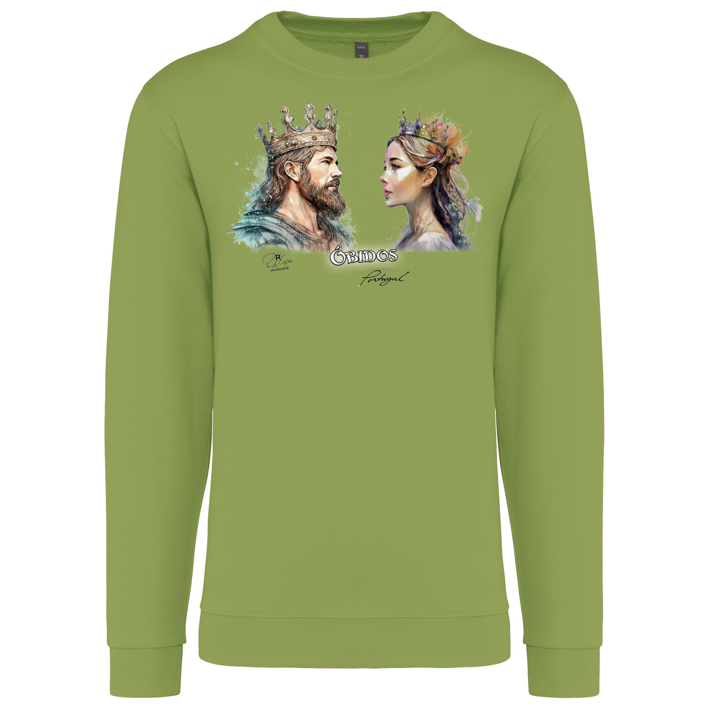 Sweatshirt Kariban sem Capuz King and Queen Óbidos
