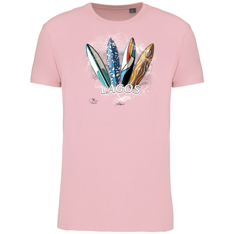 T-Shirt Algodão Biológico Surfboards Lagos