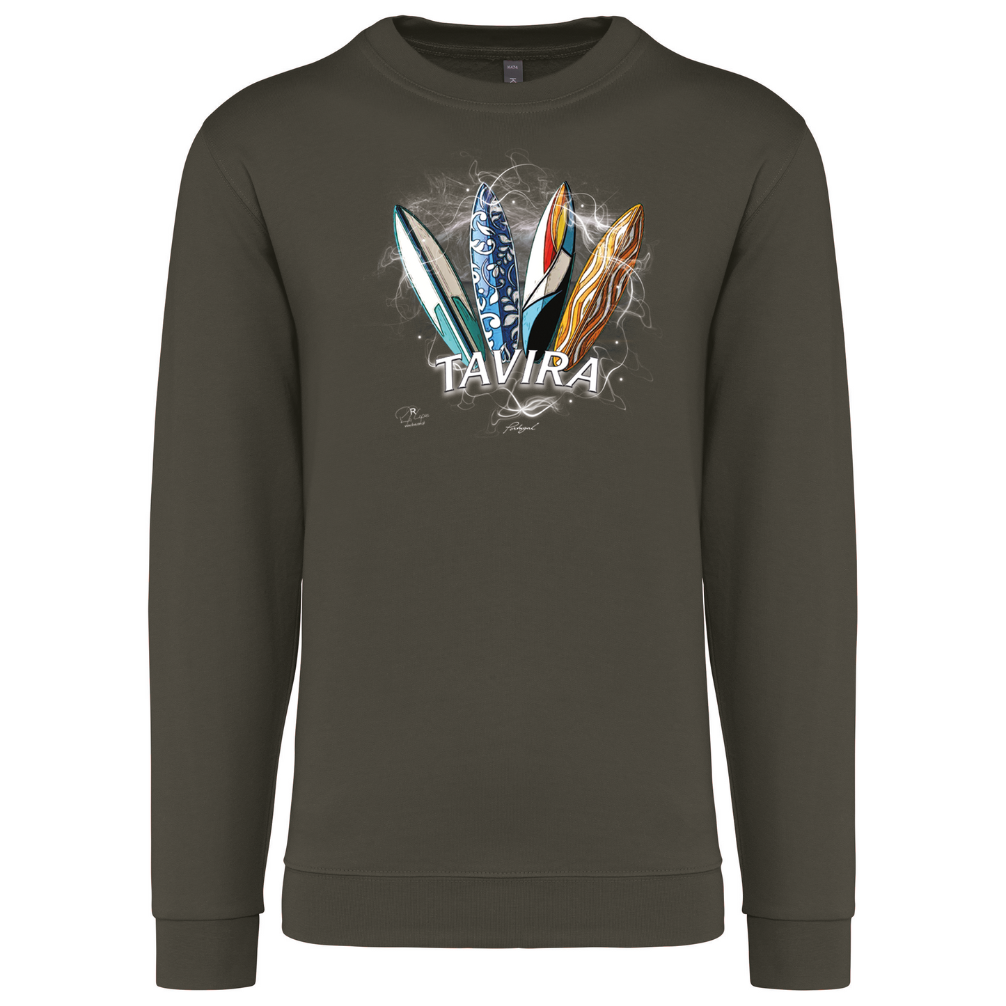 Sweatshirt Kariban sem Capuz Surfboards Tavira