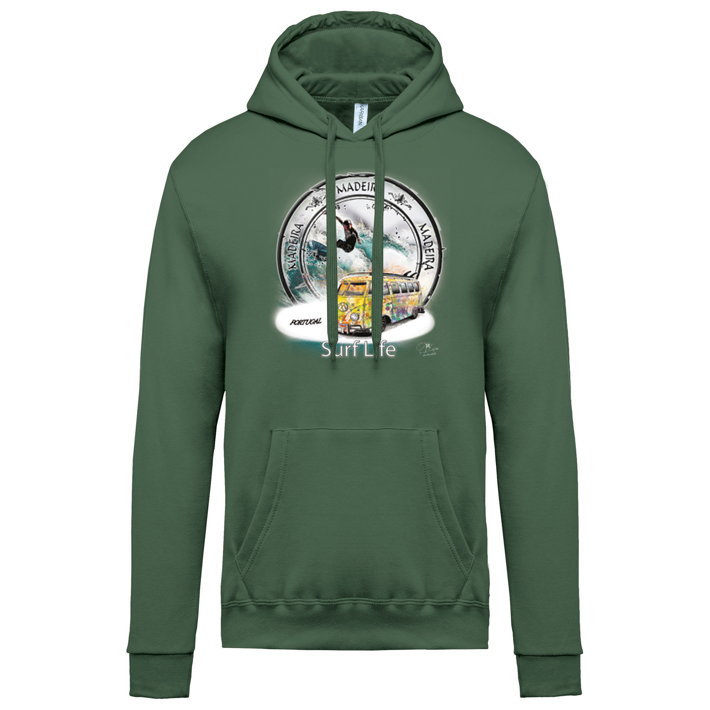 Sweatshirt Kariban com Capuz Surf Life Ilha da Madeira
