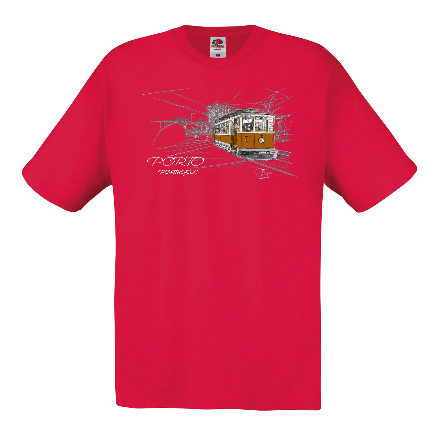 T-shirt Fruit of the Loom, Original 145g, Carmo
