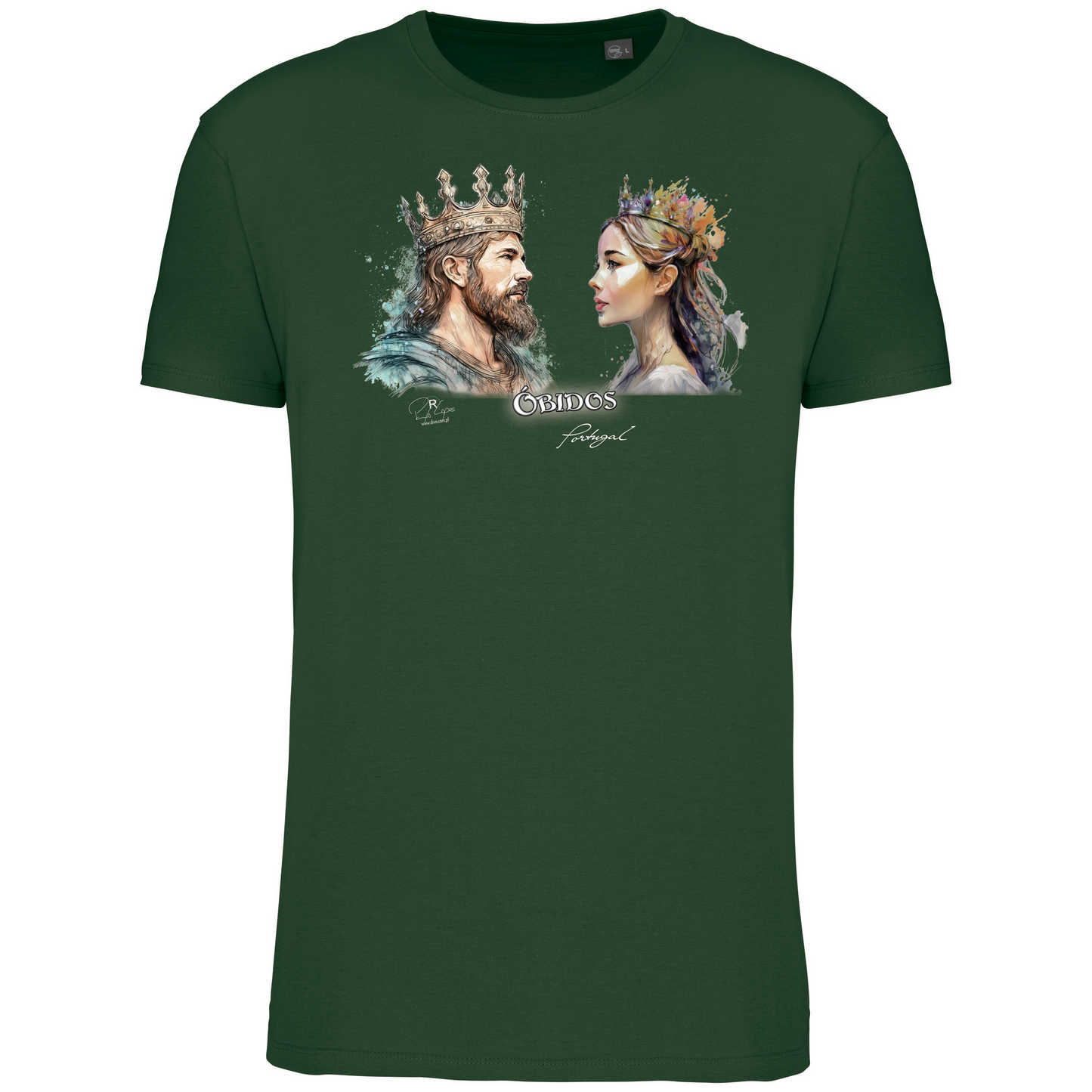 T-Shirt Algodão Biológico King and Queen Óbidos