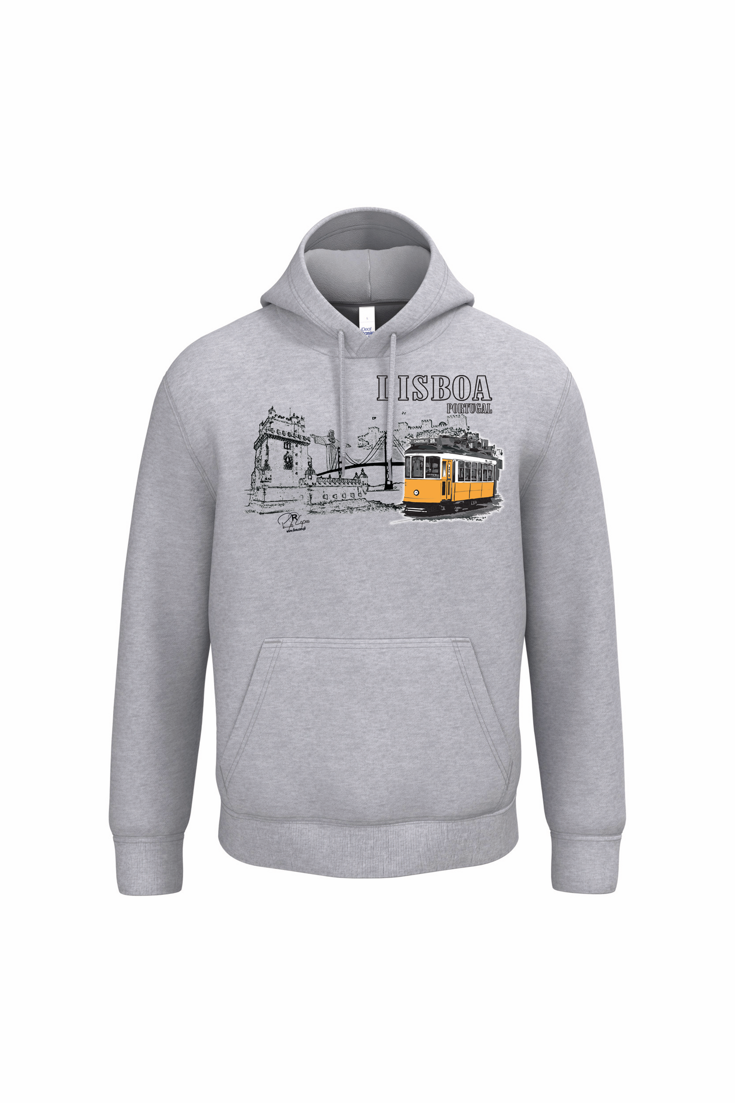 Sweatshirt Ideal com Capuz Monumentos Lisboa