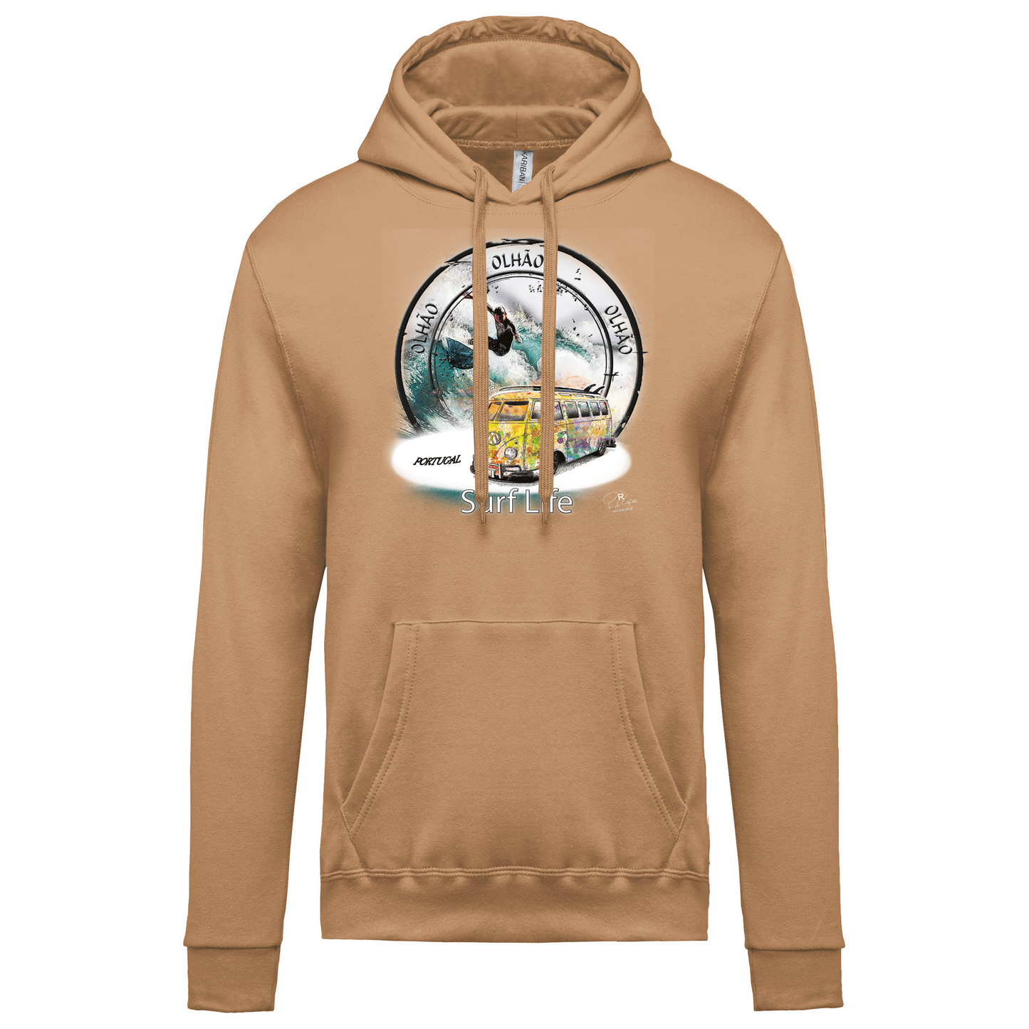 Sweatshirt Kariban com Capuz Surf Life Olhão