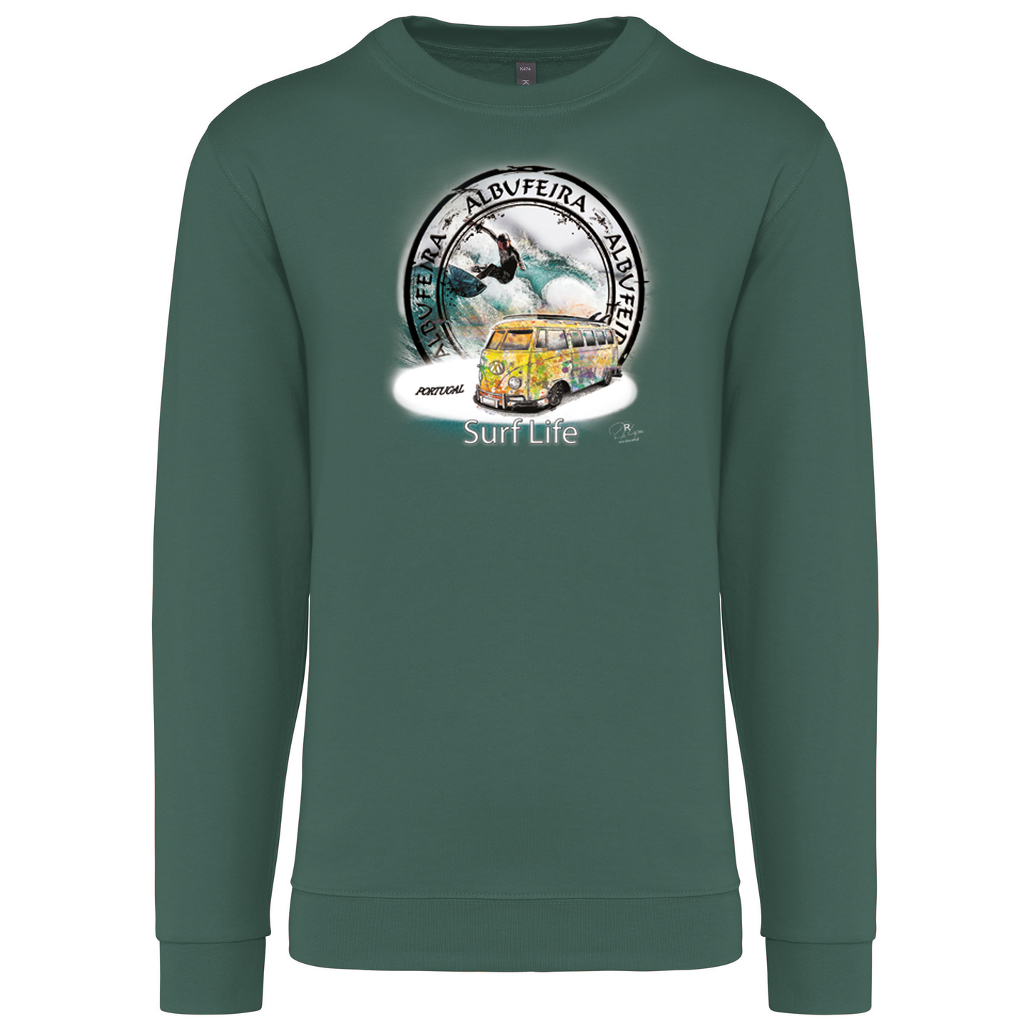Sweatshirt Kariban sem Capuz Surf Life Albufeira