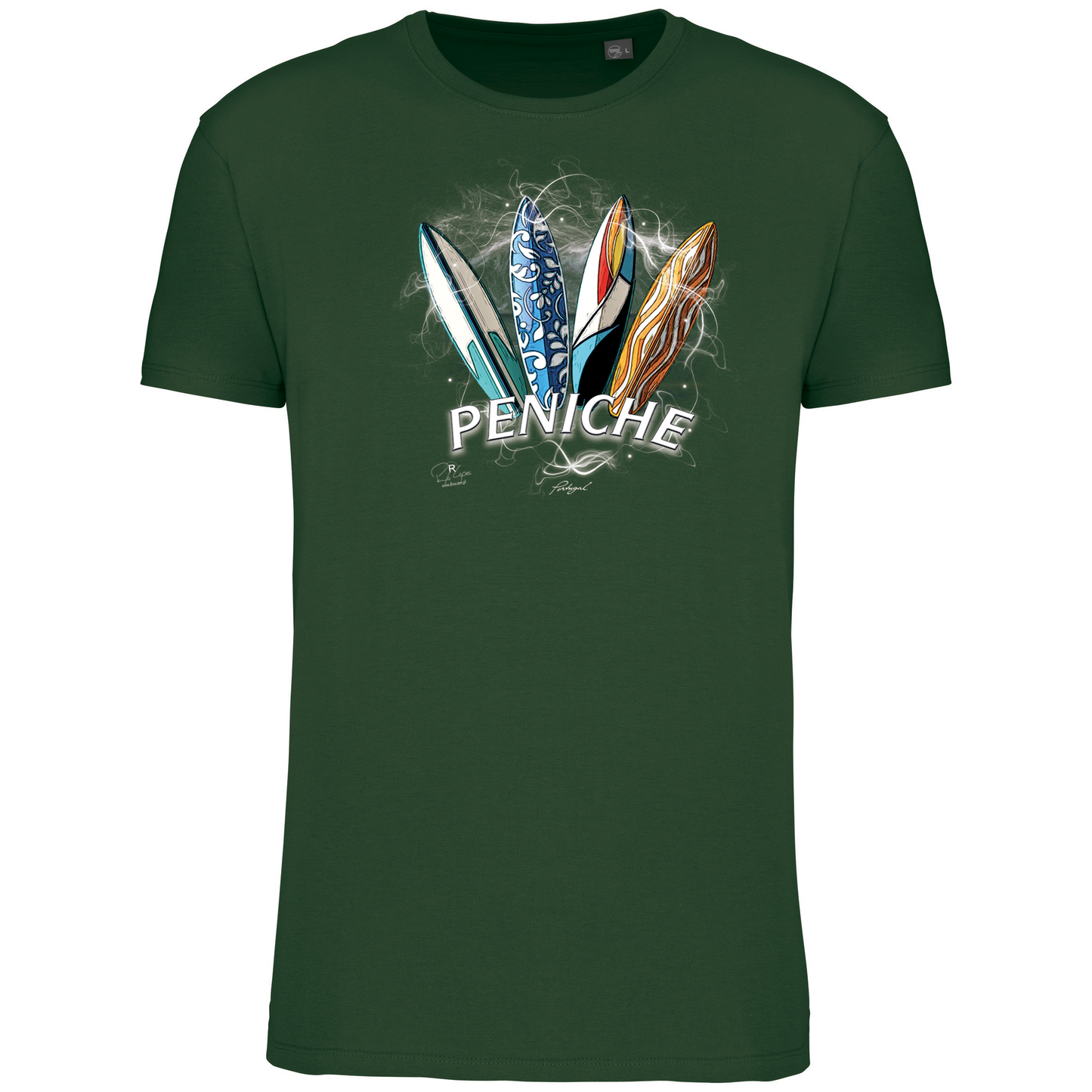 T-Shirt Algodão Biológico Surfboards Peniche