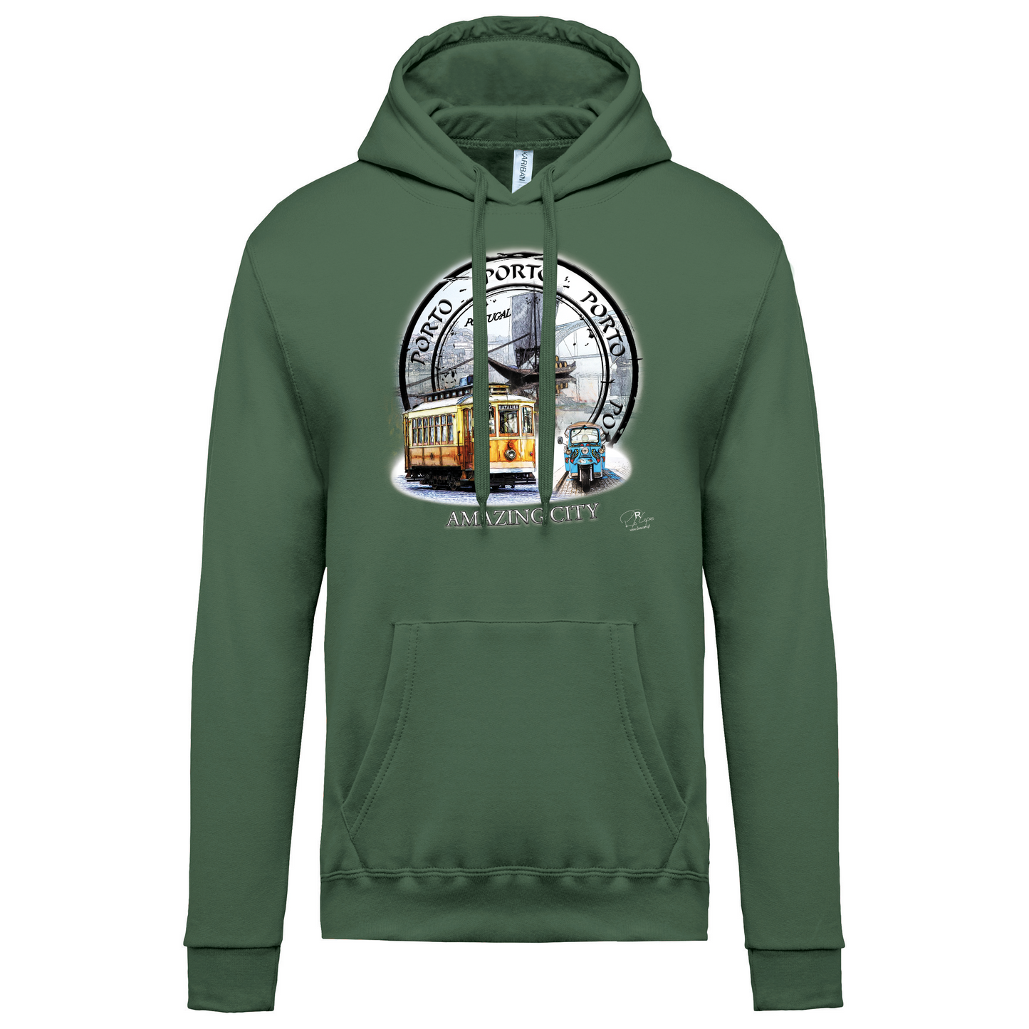 Sweatshirt Kariban com Capuz Amazing City Porto