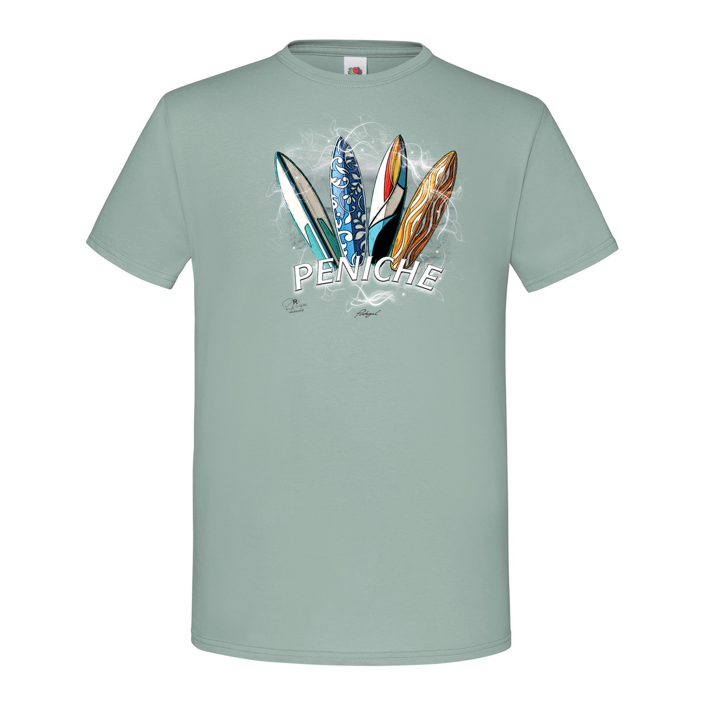 T-shirt Fruit of the Loom, Iconic, 150g, Surfboards Peniche