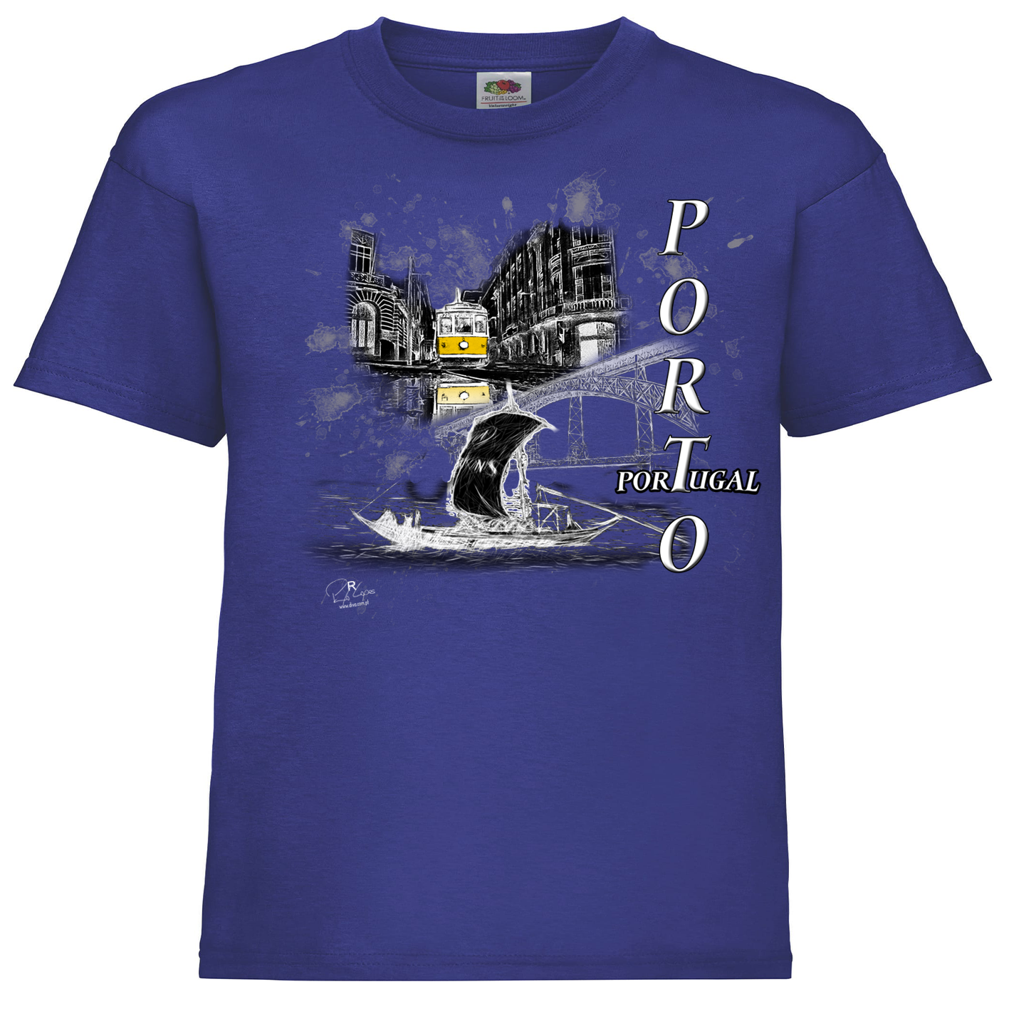 T-shirt Fruit of the Loom Kids Espelho 2