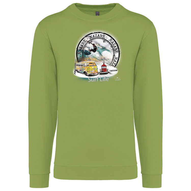 Sweatshirt Kariban sem Capuz Surf Life Nazaré