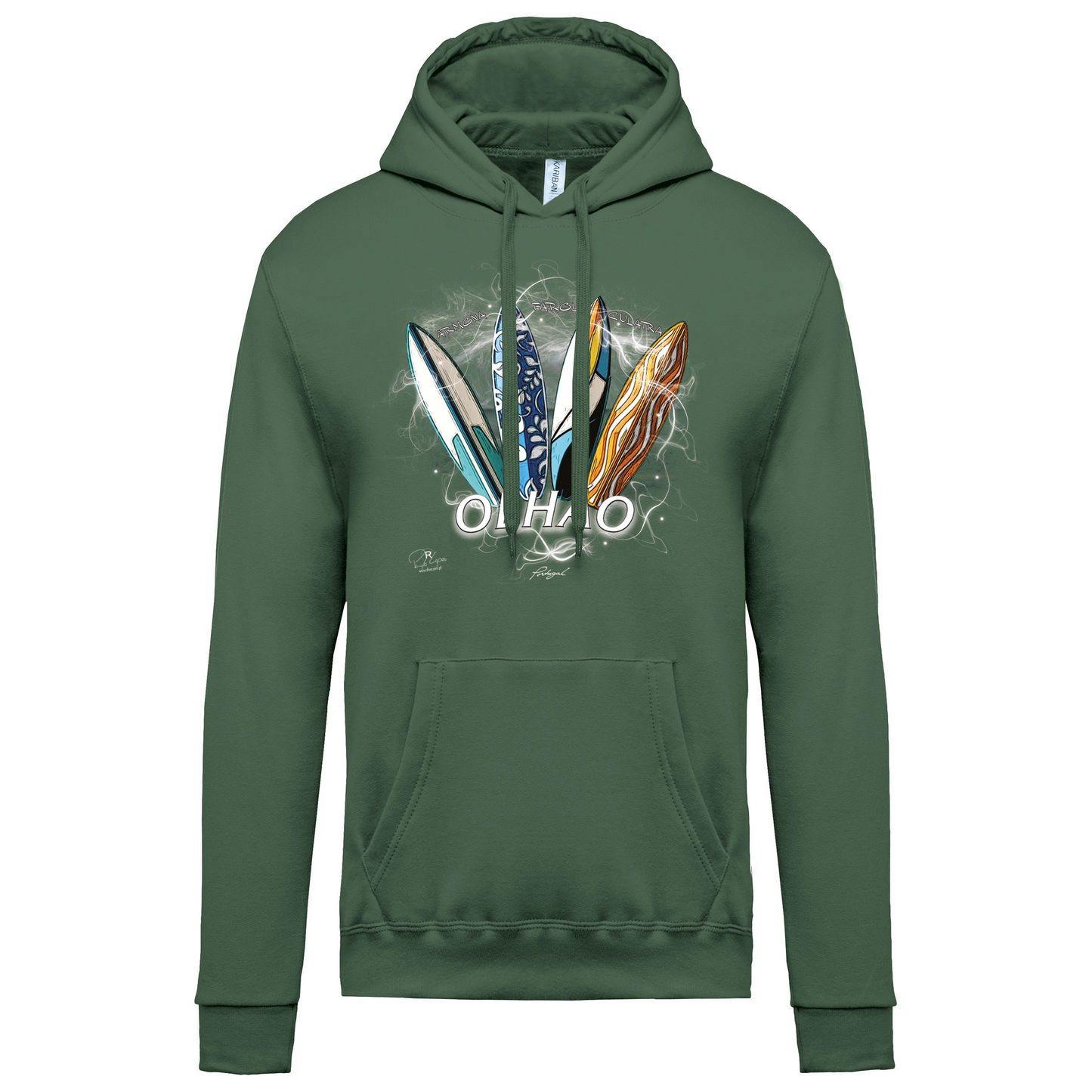 Sweatshirt Kariban com Capuz Surfboards Olhão