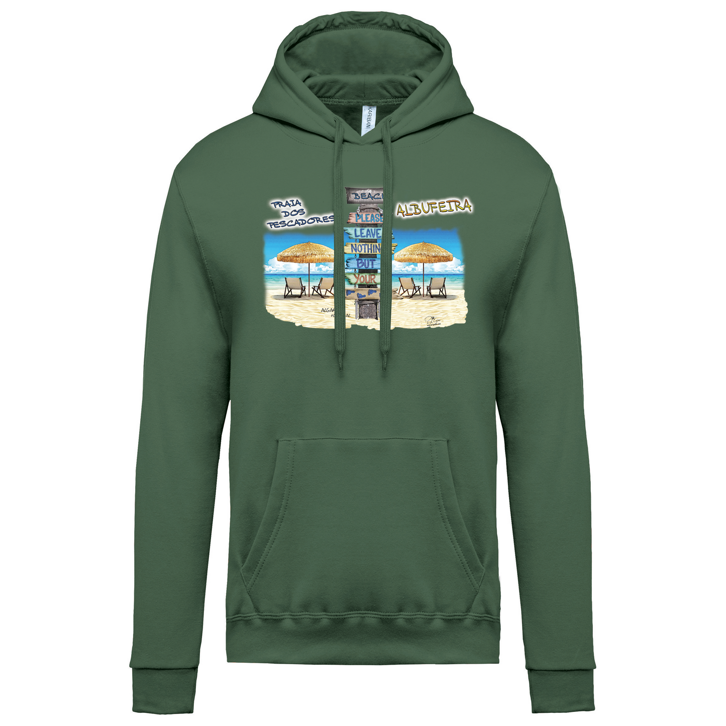 Sweatshirt Kariban com Capuz Pegadas Albufeira