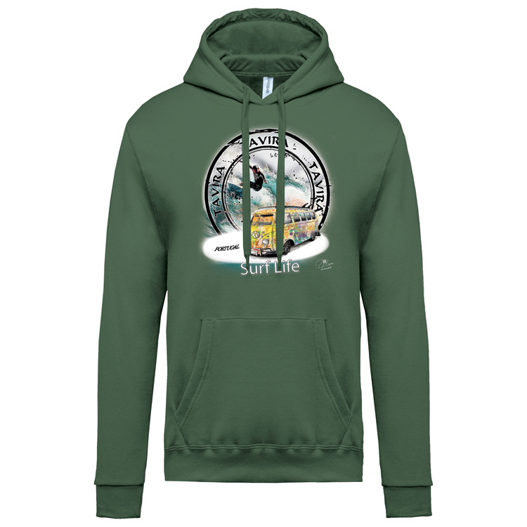 Sweatshirt Kariban com Capuz Surf Life Tavira
