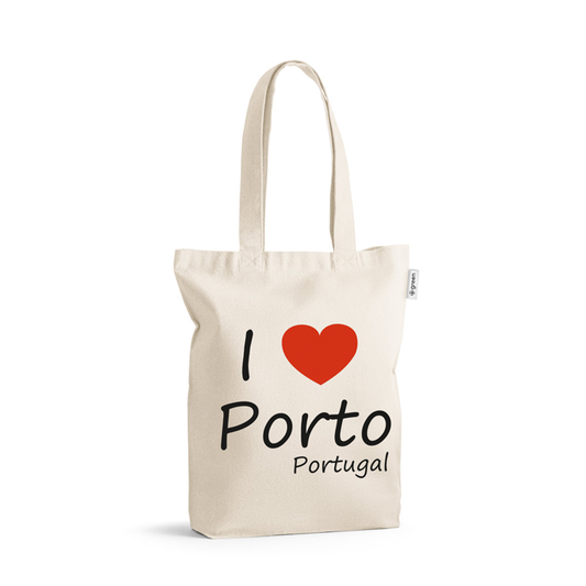 Saco de Algodão Crú 220g I Love Porto