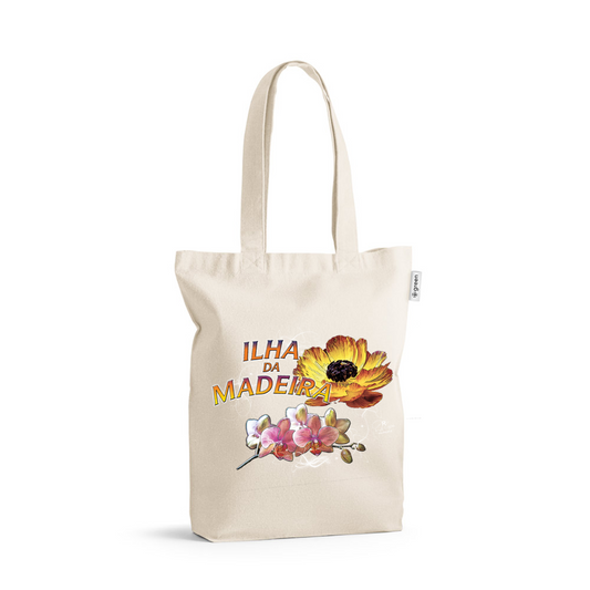 Saco de Algodão Crú 220g Madeira Flowers