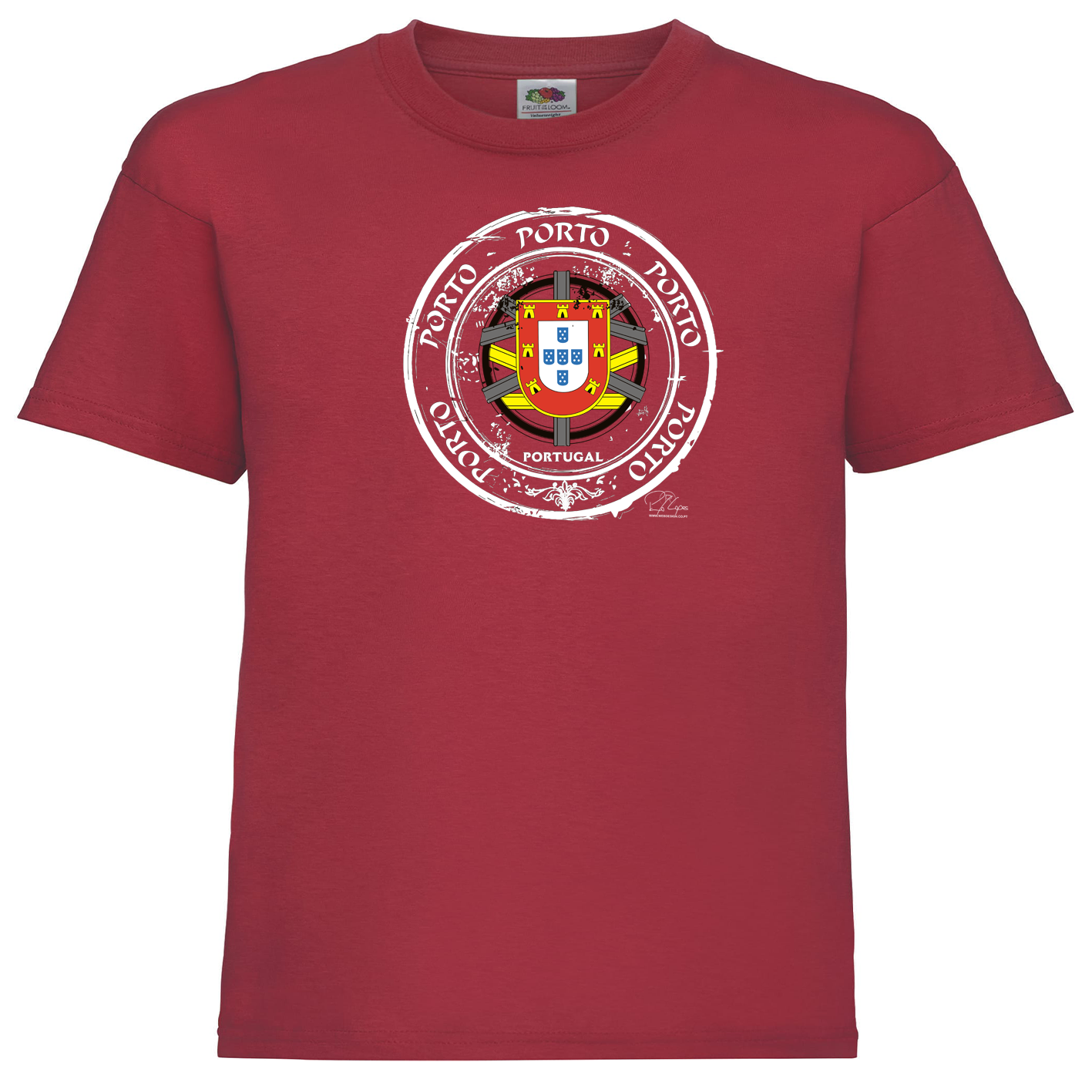 T-shirt Fruit of the Loom Kids Selo Escudo Porto