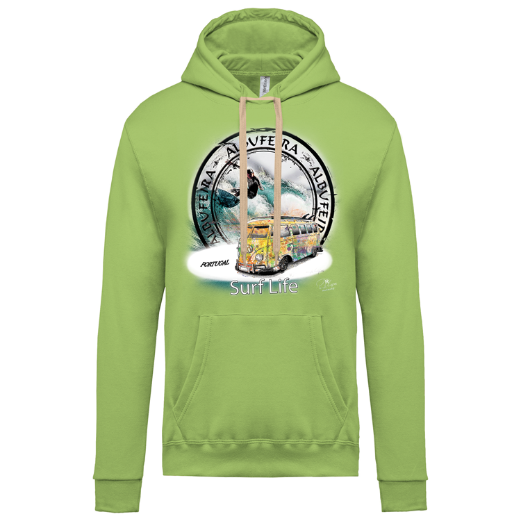 Sweatshirt Kariban com Capuz Surf Life Albufeira