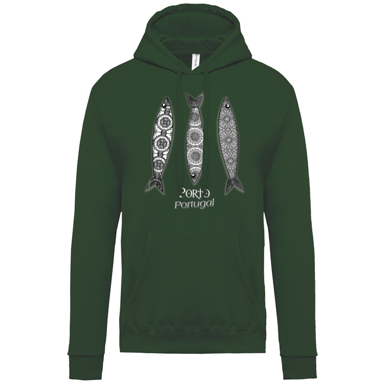 Sweatshirt Kariban com Capuz 3 Sardinhas Porto