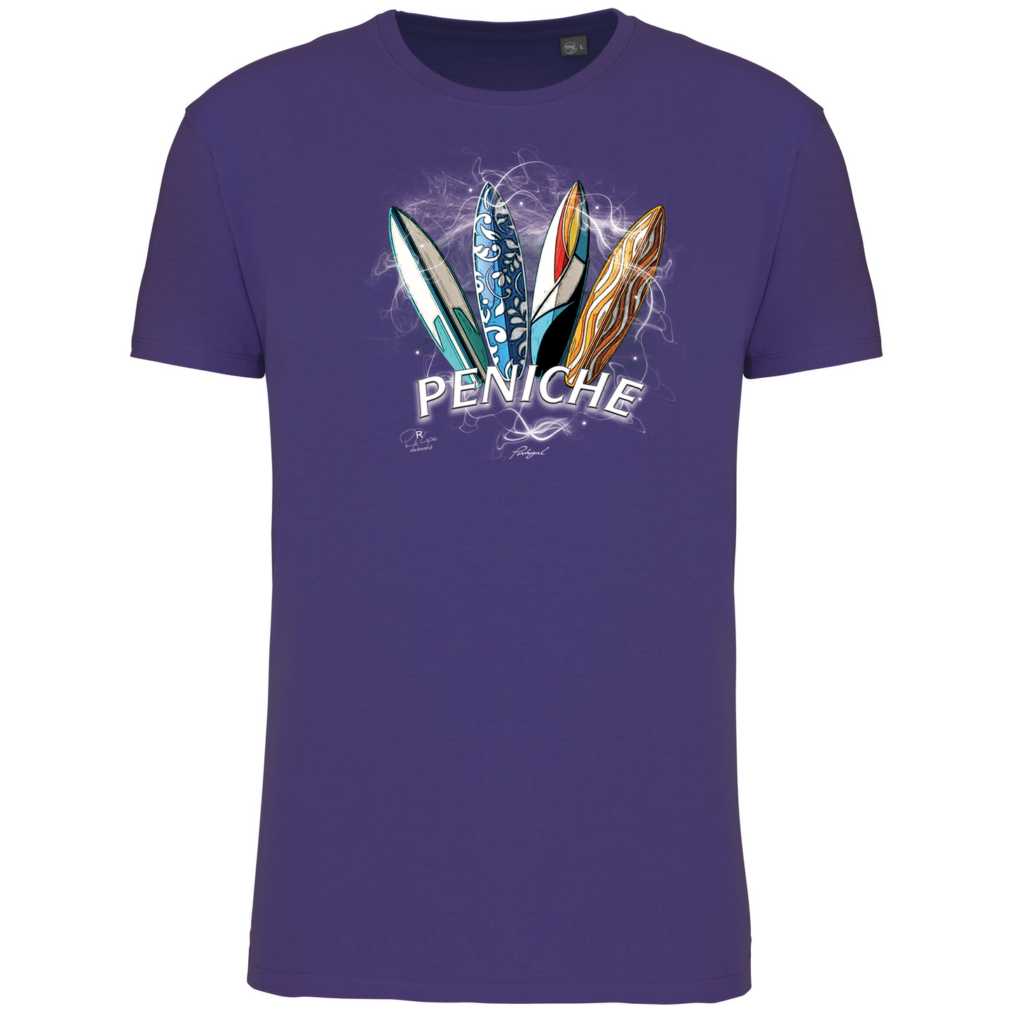 T-Shirt Algodão Biológico Surfboards Peniche