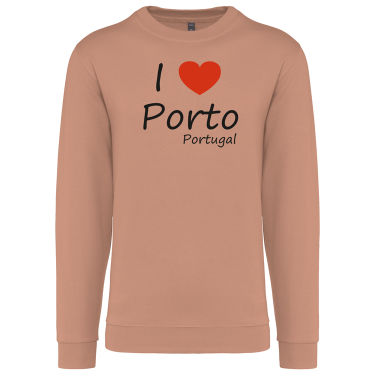 Sweatshirt Kariban sem Capuz I Love Porto