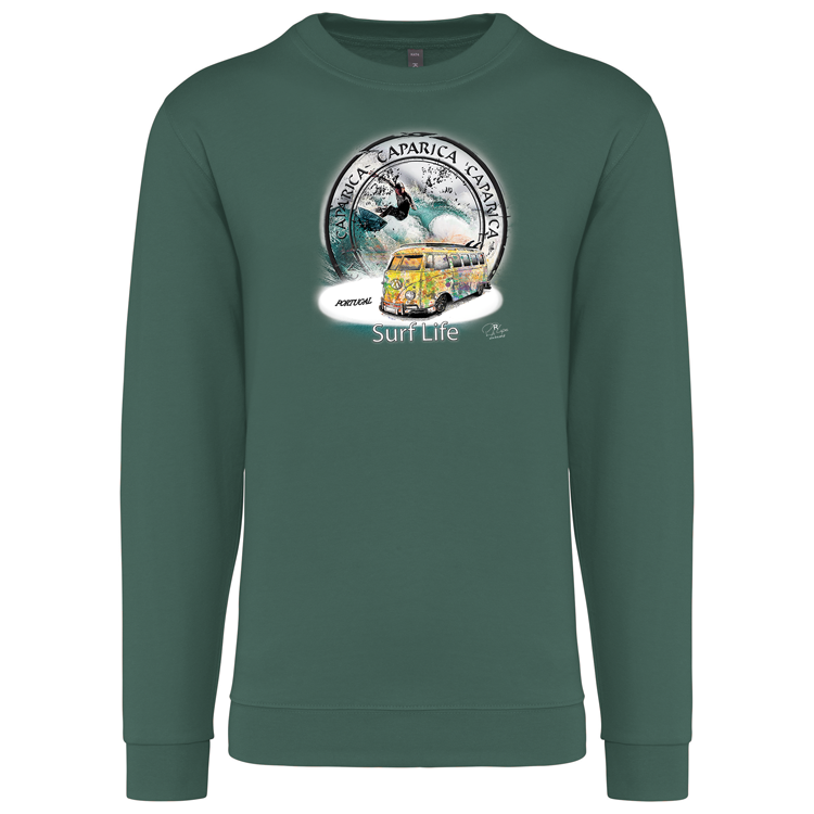 Sweatshirt Kariban sem Capuz Surf Life Caparica