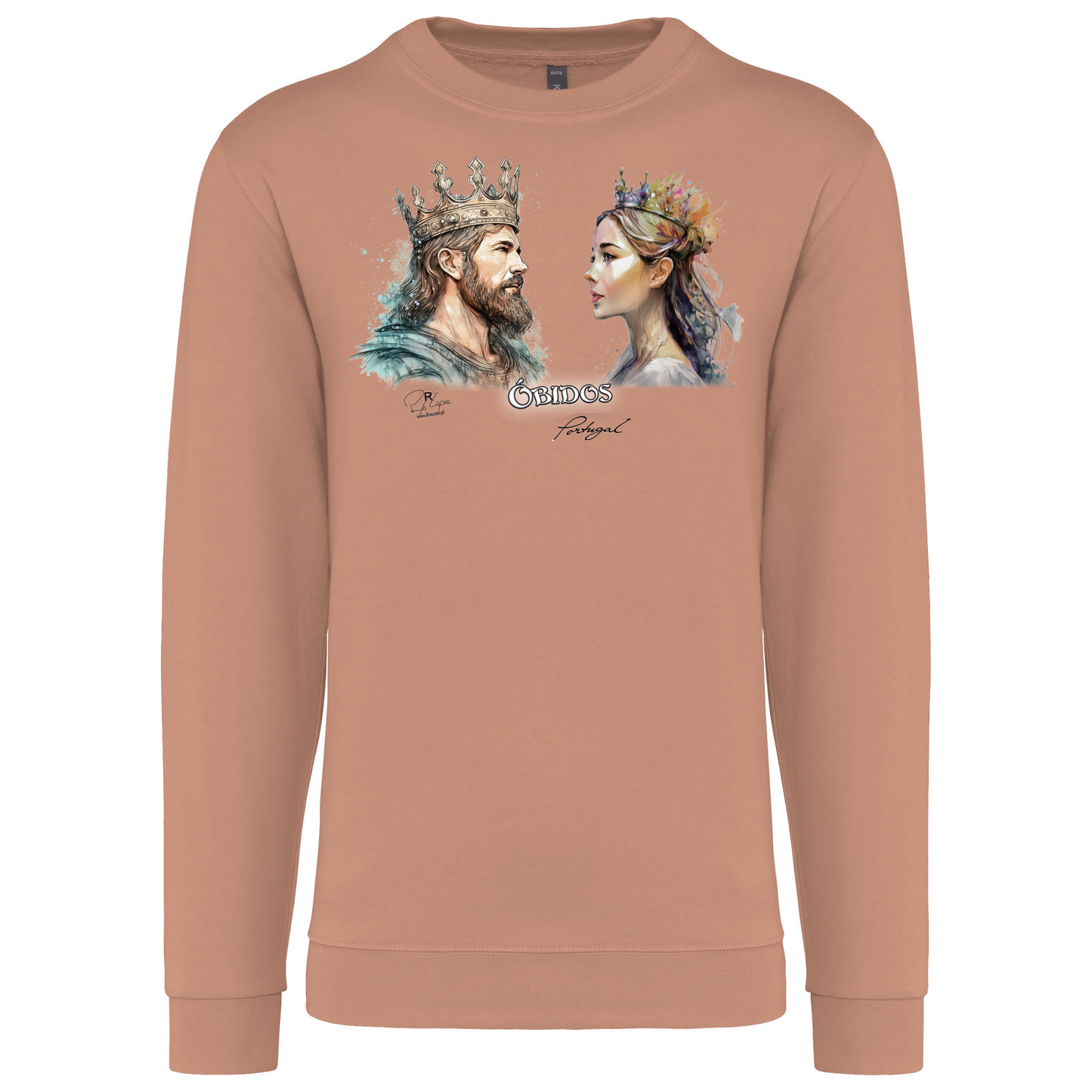 Sweatshirt Kariban sem Capuz King and Queen Óbidos