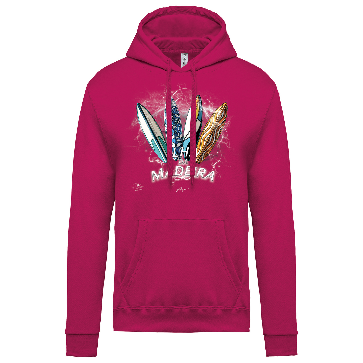 Sweatshirt Kariban com Capuz Surfboards Ilha da Madeira