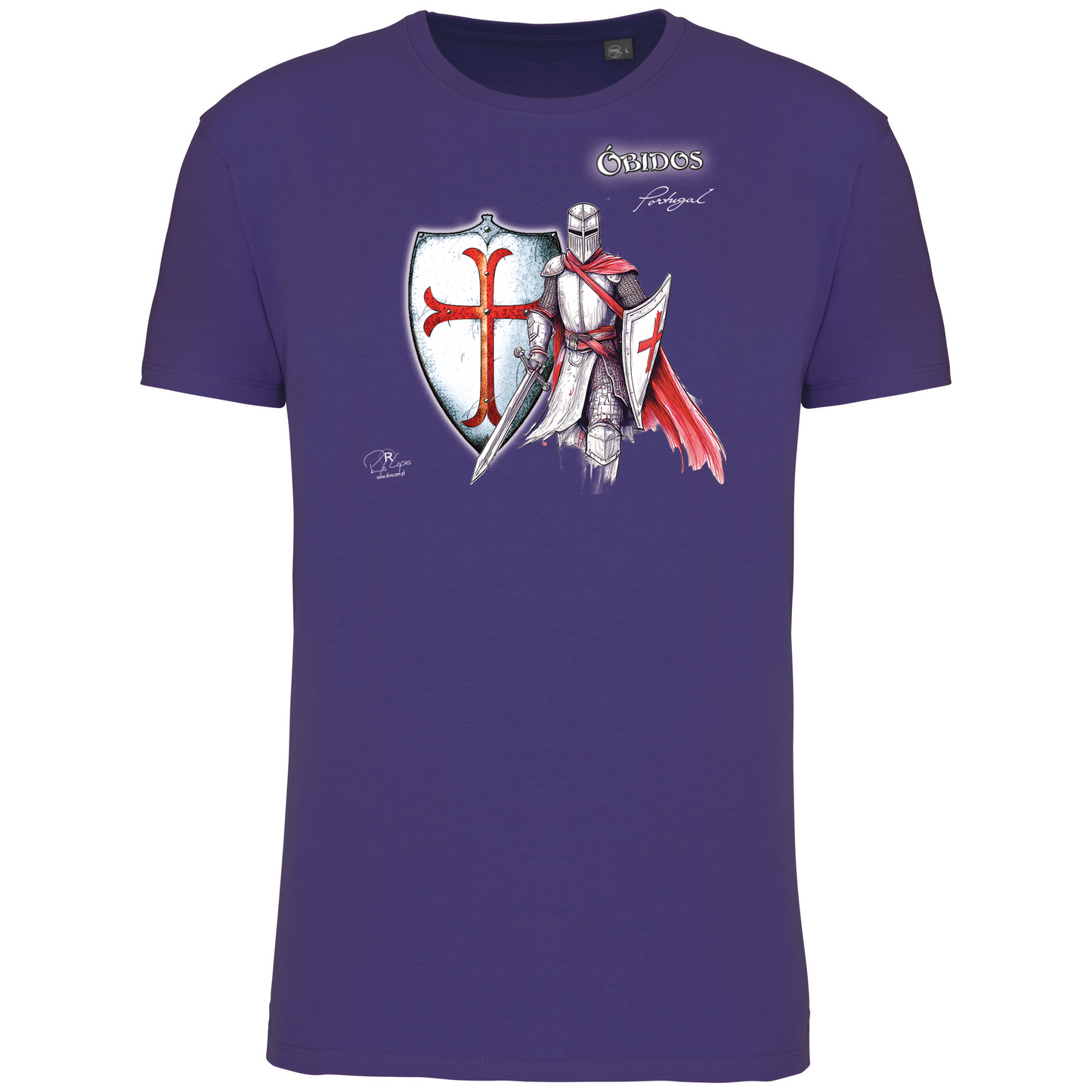 T-Shirt Algodão Biológico Templário Óbidos