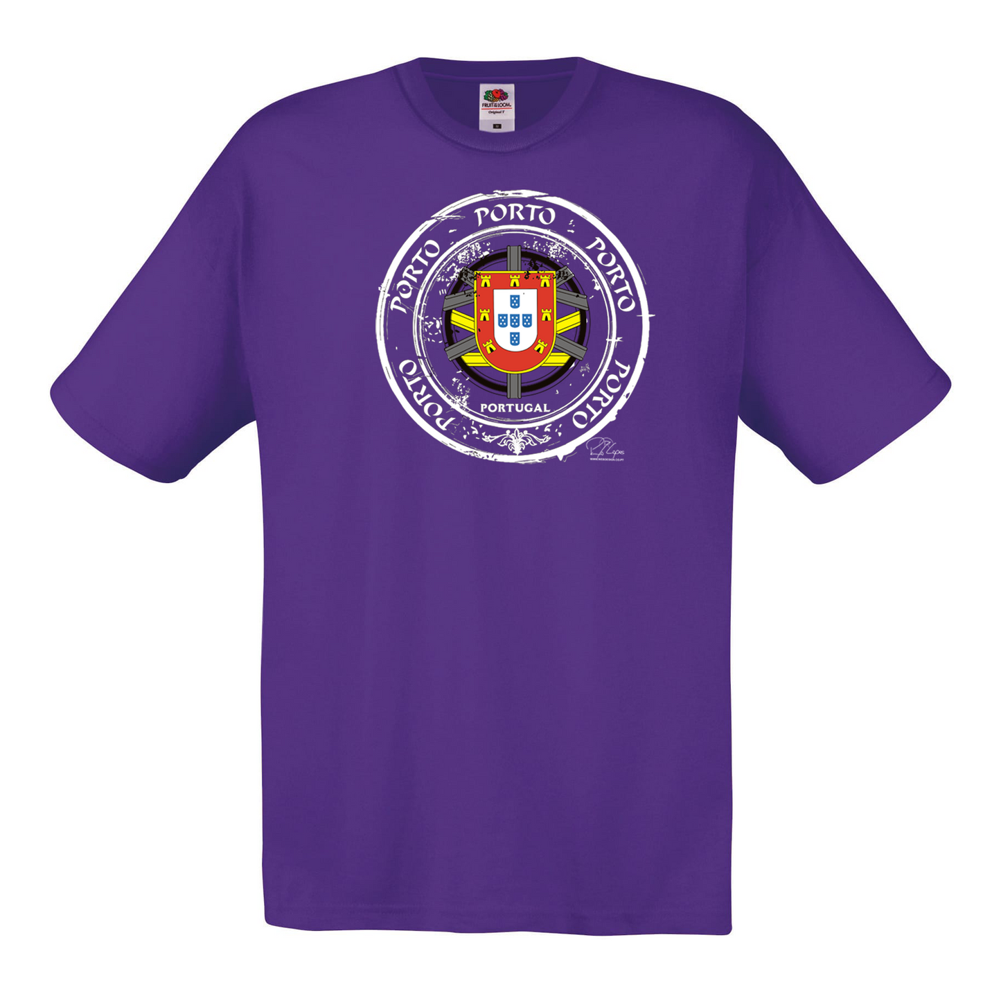 T-shirt Fruit of the Loom, Original 145g, Selo Escudo Porto