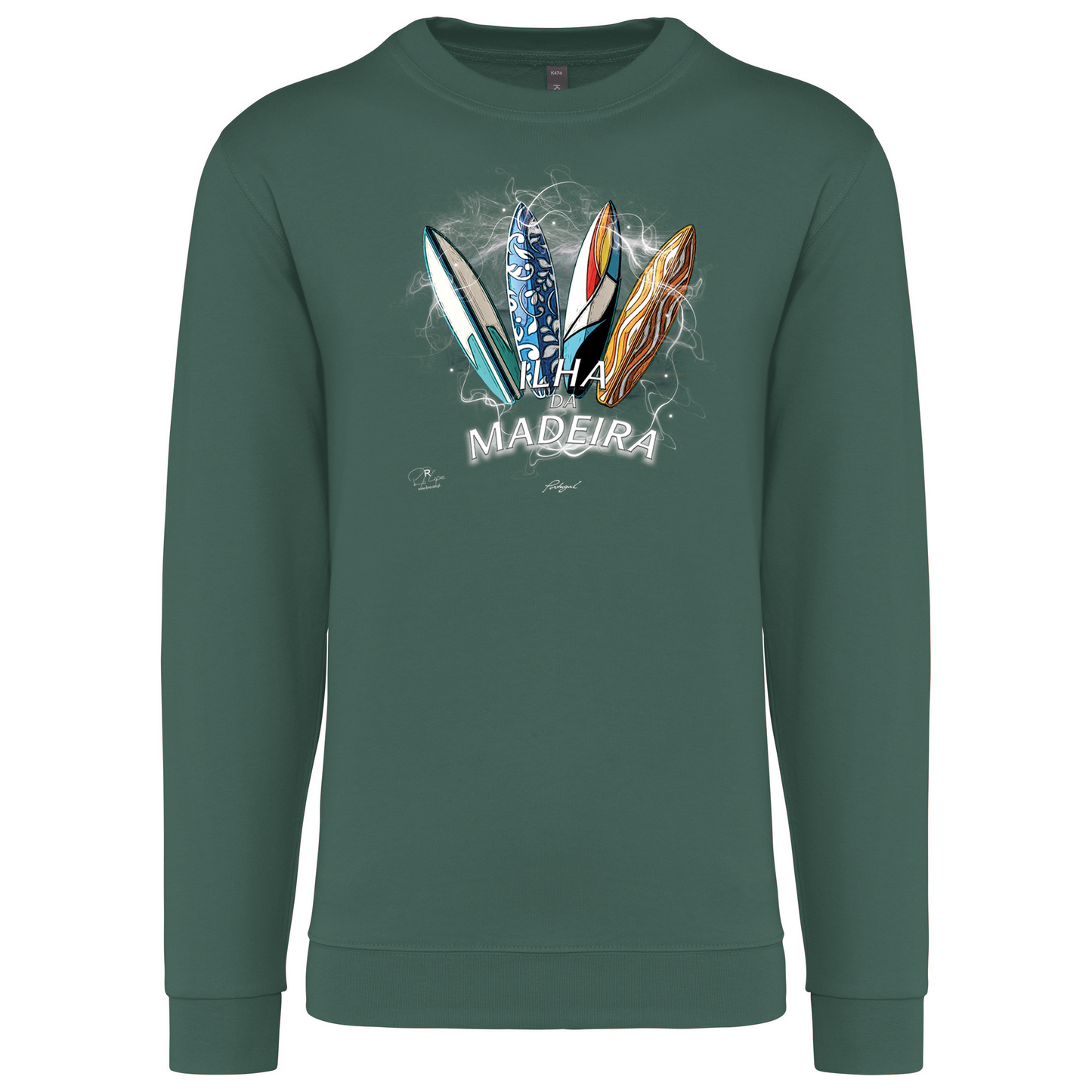 Sweatshirt Kariban sem Capuz Surfboards Ilha da Madeira