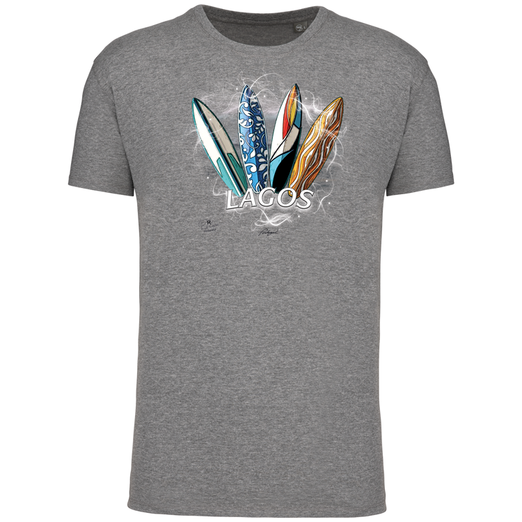 T-Shirt Algodão Biológico Surfboards Lagos