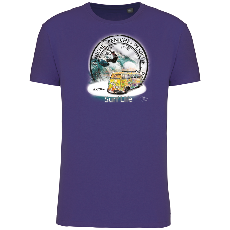 T-Shirt Algodão Biológico Surf Life Peniche