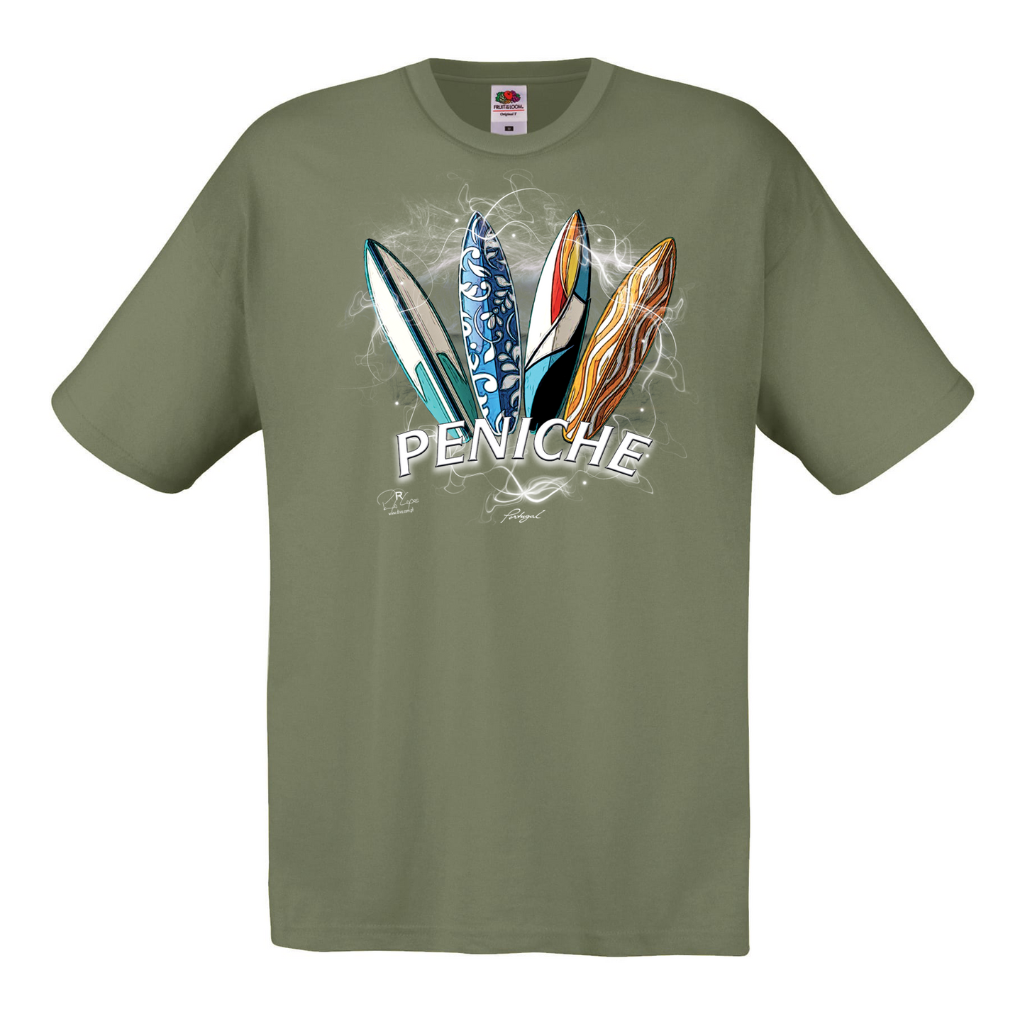 T-shirt Fruit of the Loom, Original 145g, Surfboards Peniche