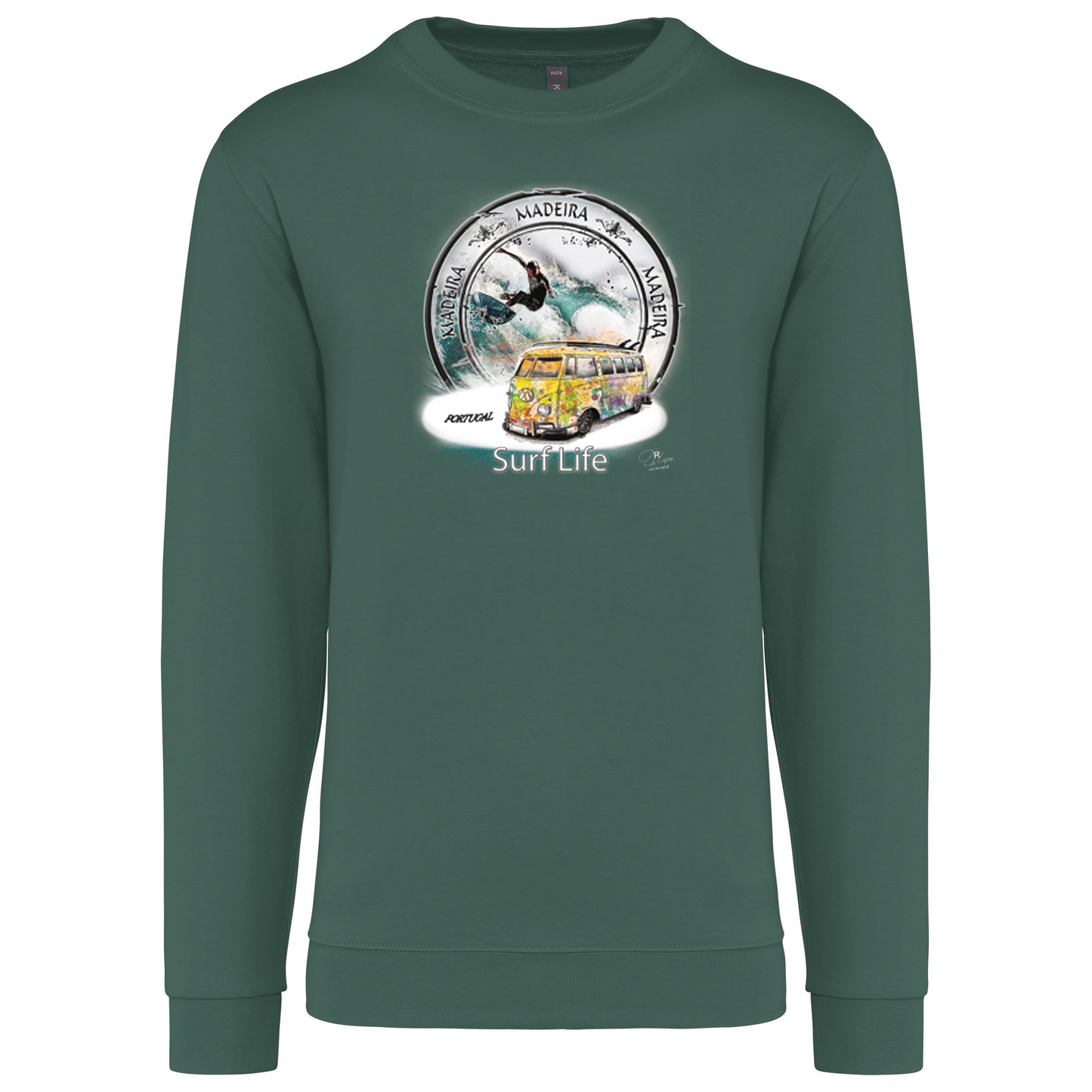 Sweatshirt Kariban sem Capuz Surf Life Ilha da Madeira
