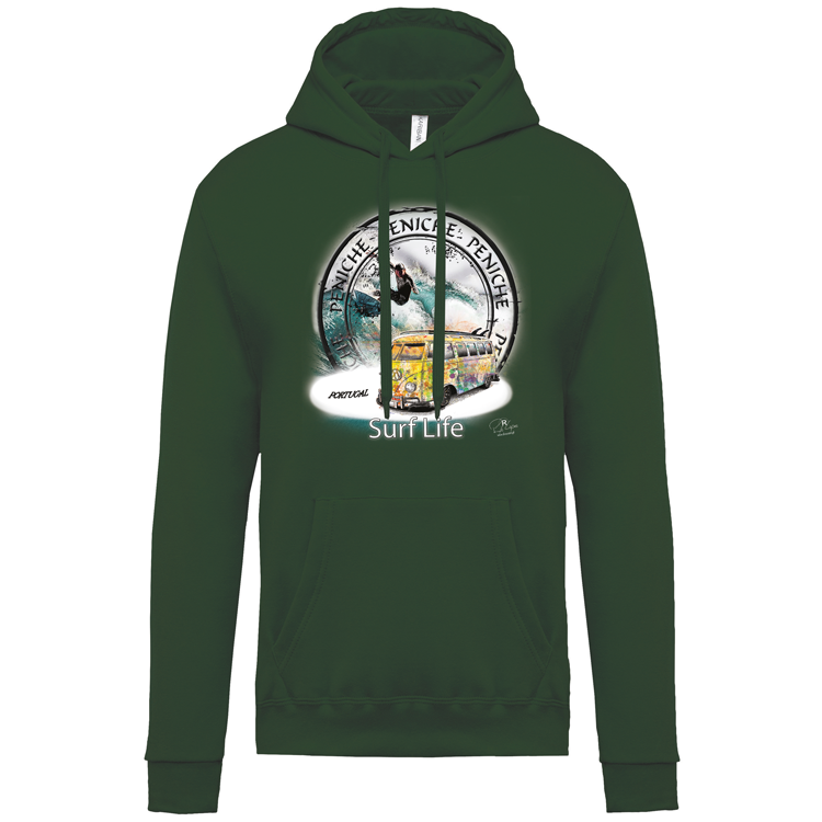 Sweatshirt Kariban com Capuz Surf Life Peniche