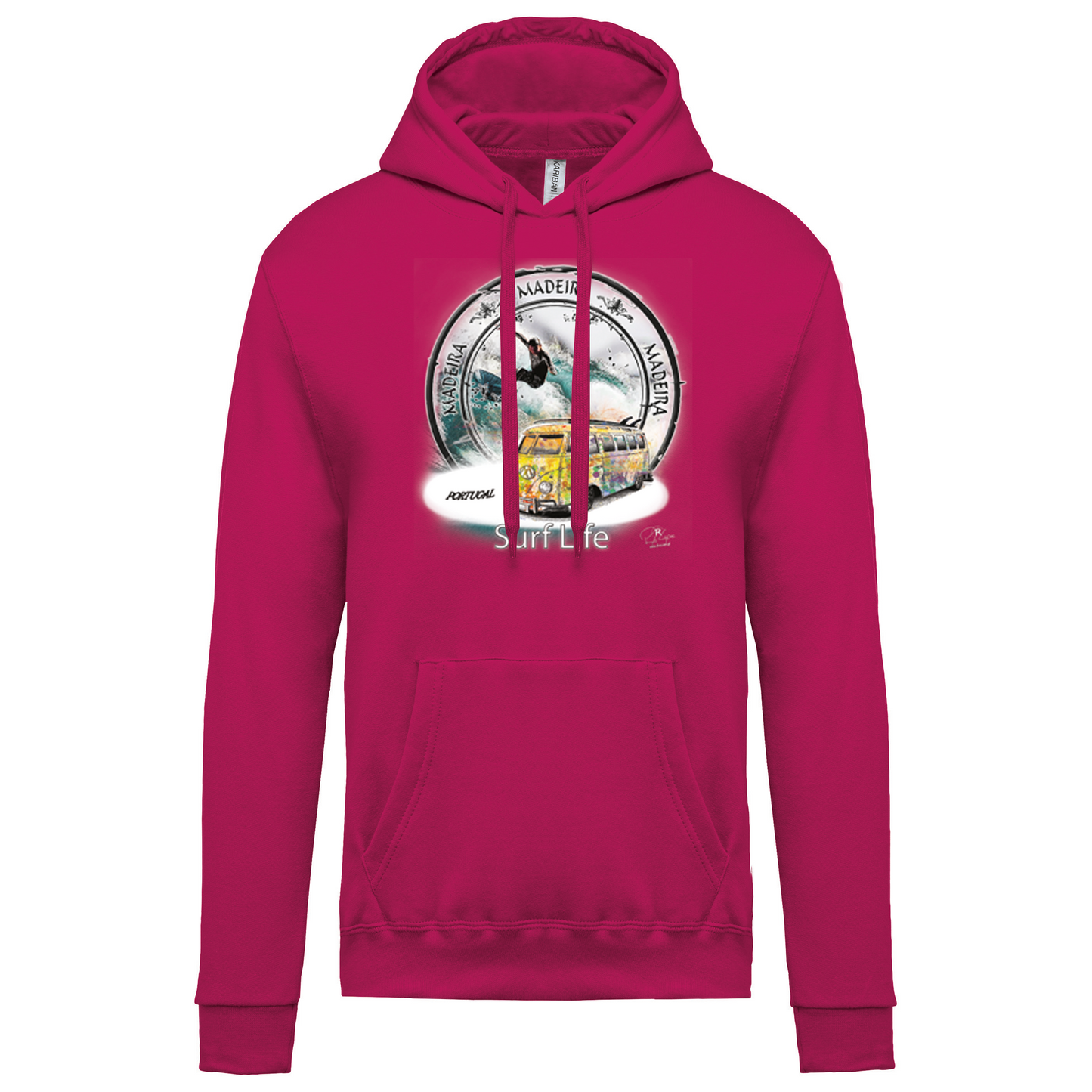 Sweatshirt Kariban com Capuz Surf Life Ilha da Madeira
