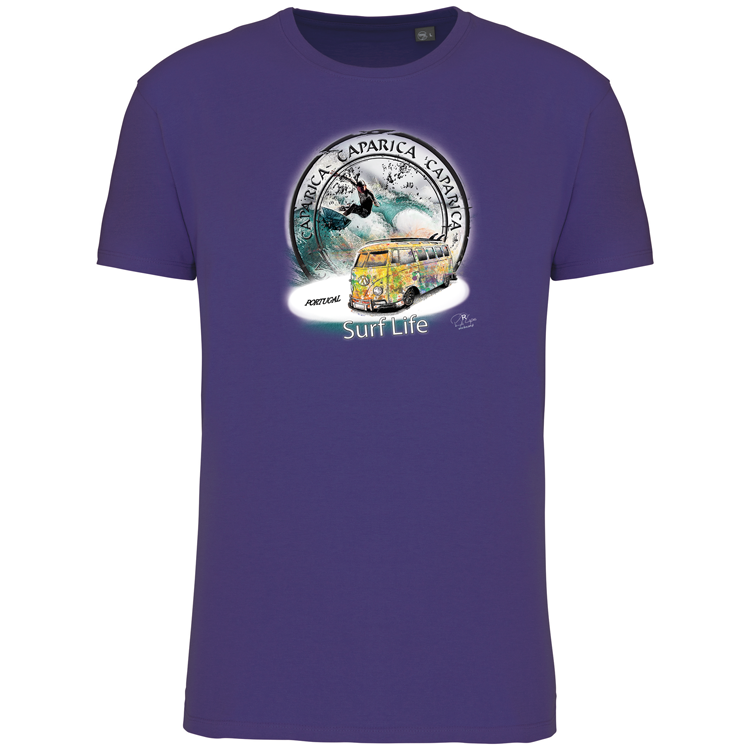 T-Shirt Algodão Biológico Surf Life Caparica