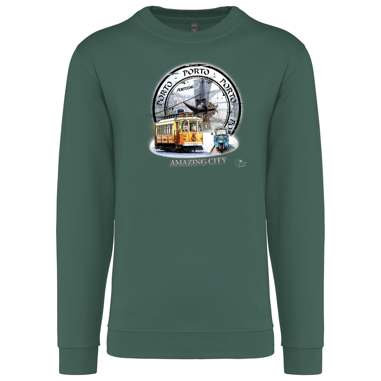Sweatshirt Kariban sem Capuz Amazing City Porto