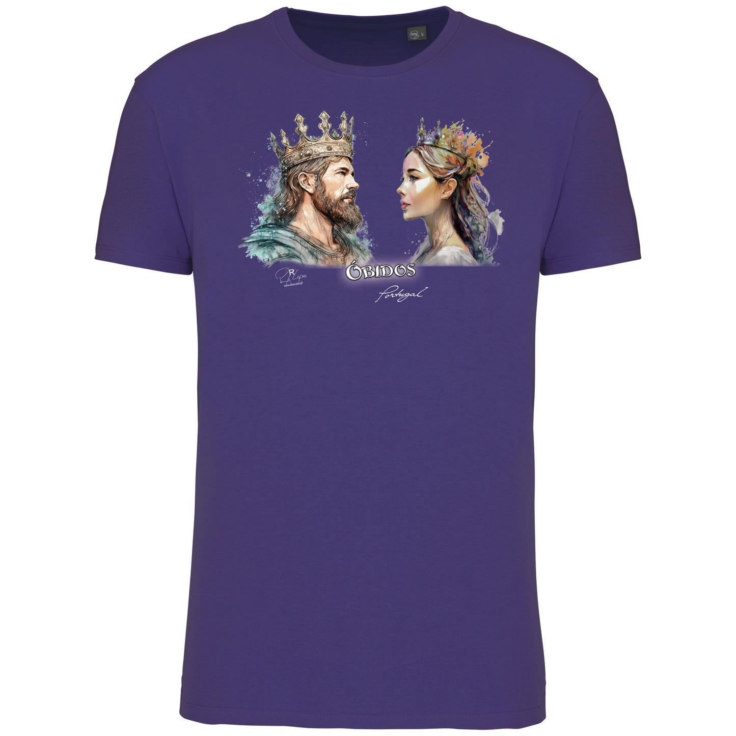 T-Shirt Algodão Biológico King and Queen Óbidos